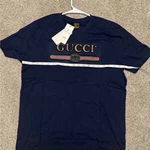 Gucci Dark Blue Logo T-Shirt